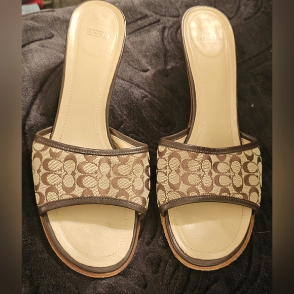 Coach Shoes - Coach Women's Brown Slide Sandals